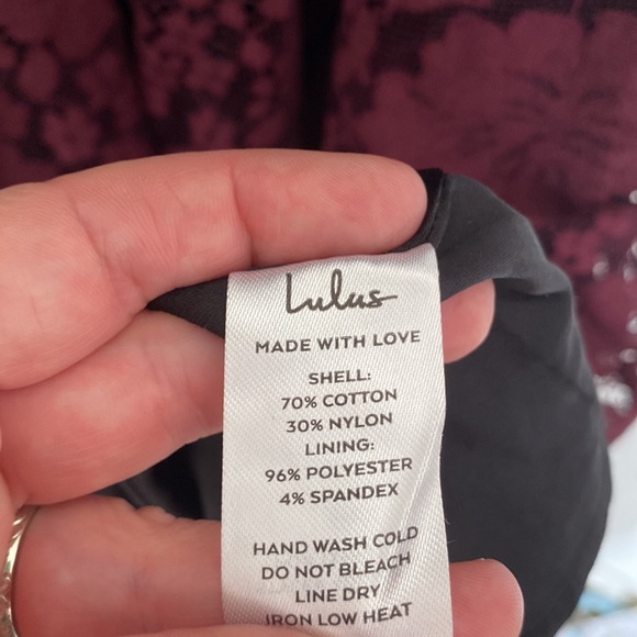 Lulu's Molinetto Lace Ruffled Tiered Sleeveless Maxi Dress in Burgundy, Size S - Picture 12 of 14